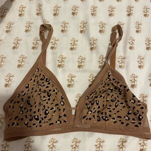 Lively Brown Leopard Print Bralette